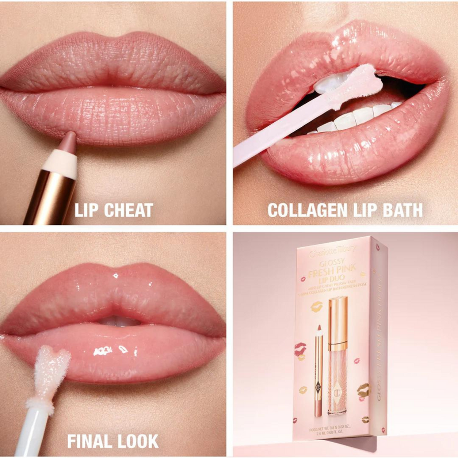 GLOSSY LIP DUO FRESH PINK