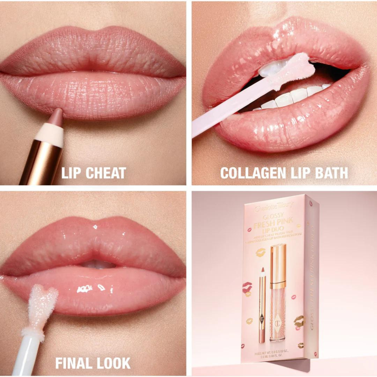 GLOSSY LIP DUO FRESH PINK